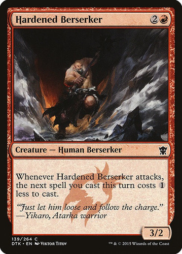 Carta Mtg Hardened Berserker X4 Playset Dragons Of Tarkir