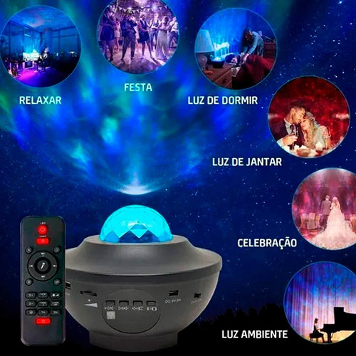 Imagem 2 de 5 de Projetor Globoshow Rgbw/music Bluetooth Projetor De Galaxia