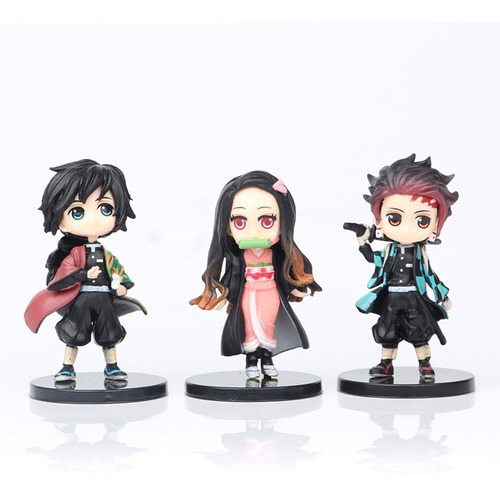 Imagen 6 de 8 de 6 Piezas Anime Demon Slayer Colección Figuras De Juguete