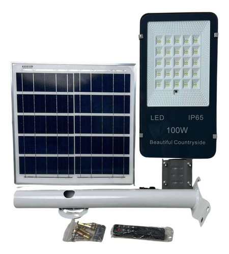 Farola Solar 100w Para Exterior Con Sensor De Movimiento 