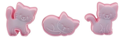 Três Moldes De Bolacha De Gatinho, Ferramentas De Baking Diy
