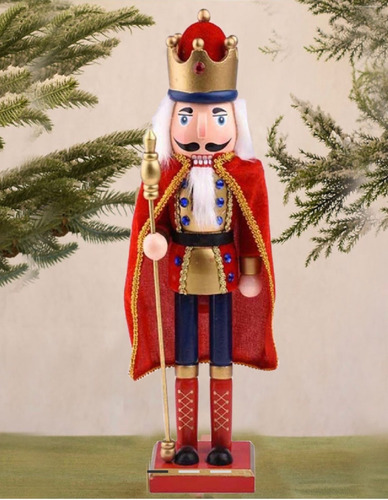 Imagen 2 de 7 de Muñeco Navideño Cascanueces De Manera 38 Cm