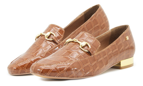 Zapato Moda Elegante Salamandra Mujer Charol Camel 22-26