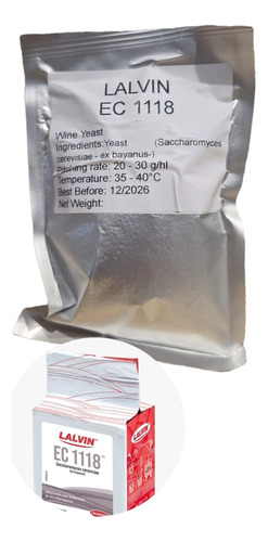 Levadura Lalvin Ec1118 X 50gr - Vino