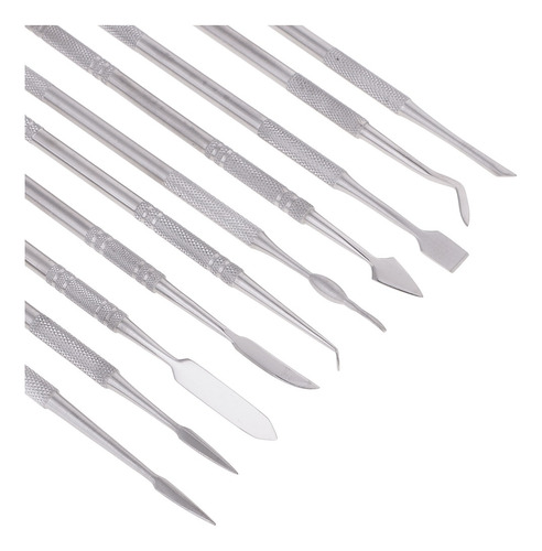 Imagen 5 de 6 de 10pcs/ Set Acero Inoxidable Cuchillo De Tallar Tallador De