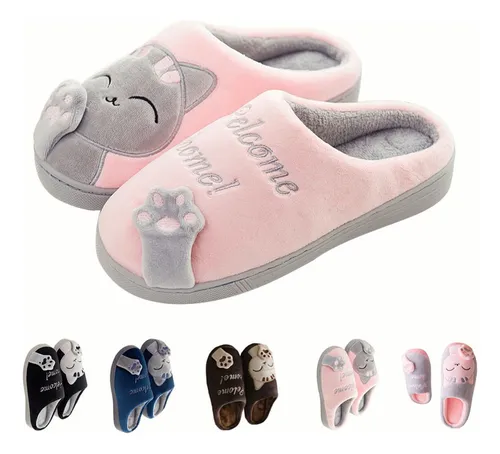 comprar Gato Cómodas Pantuflas Mujer Hombre Parejas