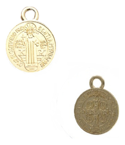 Medalla San Benito De Fantasia 15mm Bisuteria 50 Gramos