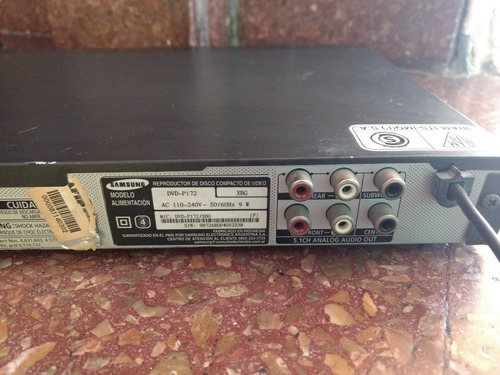 Reproductor Dvd Samsung P 172 C/ Control Remoto
