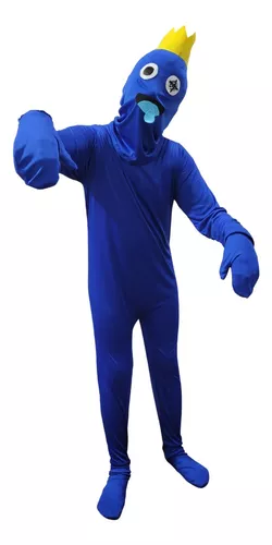 Fantasia Macacão Kigurumi Azul Babão Do Roblox Game