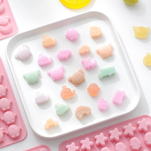 4 Moldes Silicon Animales Reposteria Chocolate Fondant Hielo
