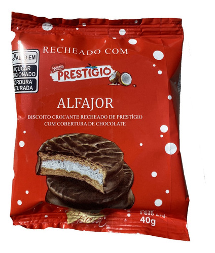 Caixa 18 Unidades Alfajor Água Na Boca 40gr Prestigio