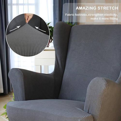 Cubierta De Silla De Ala De Muebles Gris