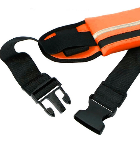 Riñonera Running Porta Celular Llaves Deportiva Impermeable Color Naranja
