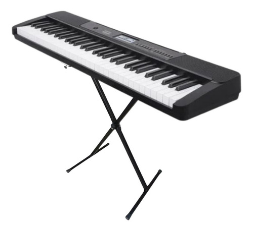 Kit Completo Estudante Acessórios Teclado 61 Teclas Suporte Cor Wts-300 Bk