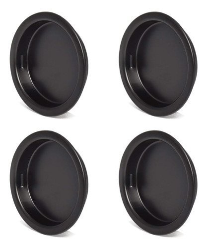 4 Pack Closet Door Finger Pull 13/4, Black Small Siz...