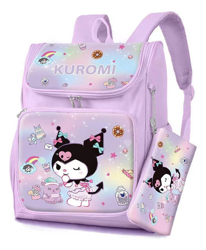 Mochila Kuromi Para Estudiantes De Gran Capacidad, Sencilla,