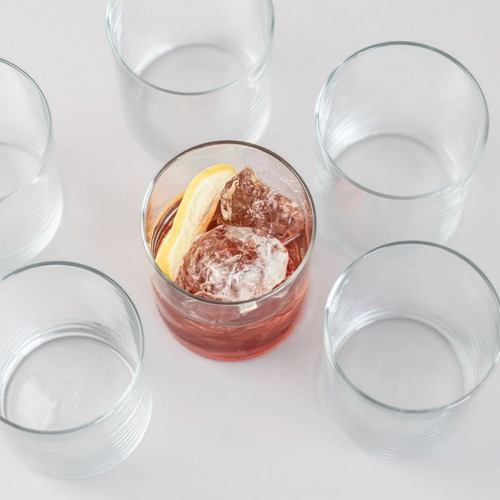 Vaso De Vidrio Jerte Cilindro 360ml X6 Unidades