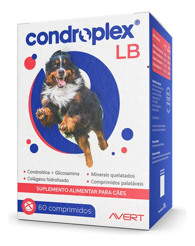 Condroplex Lb 120g 60 Comprimidos Suplemento Cães Avert