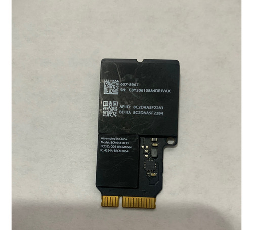 Placa Wi-fi E Bluetooth Apple Imac A1418 -a1419 607-8967 (Usado)
