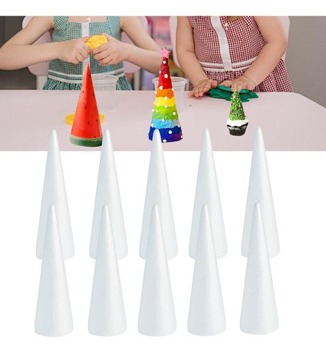 10 Conos De Espuma Para Manualidades, 7 Cm X 2,3 Cm