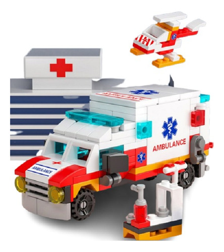Ambulancia De Juguete Para Construir Con Bloques