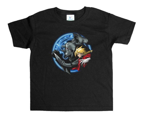 Remera Negra Fullmetal Alchemist Brotherhood Art#60