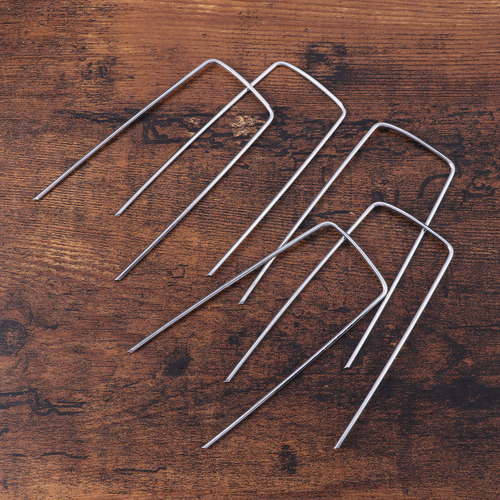 50 Clavos De Fijación De Clavos Galvanizados En Forma De U P