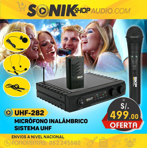 Micrófono Inalámbrico Uhf Skp Pro Audio