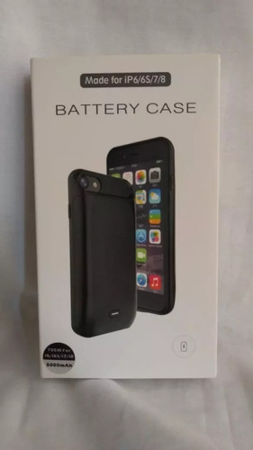 Case Batería Cargador iPhone 6/6s/7/8 6000 Mah Negro Boleta