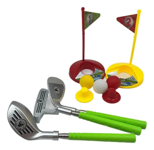 Kids Golf Club Set Mini Golf Kit Versátil Con 3 Plata
