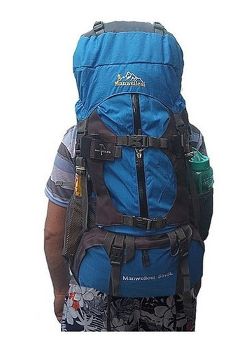 Mochila Ergonómica Camping Senderismo 55+5l Con Cubre Lluvi