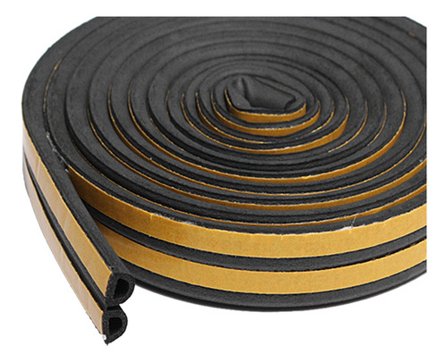 Tira Del Sello Del Excluidor De La Puerta D 9x7.5mm Negro