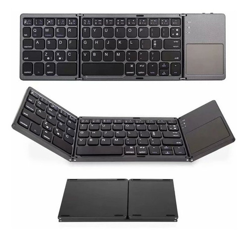 Mini Teclado Sem Fio Dobrável E Recarregável De Bluetooth