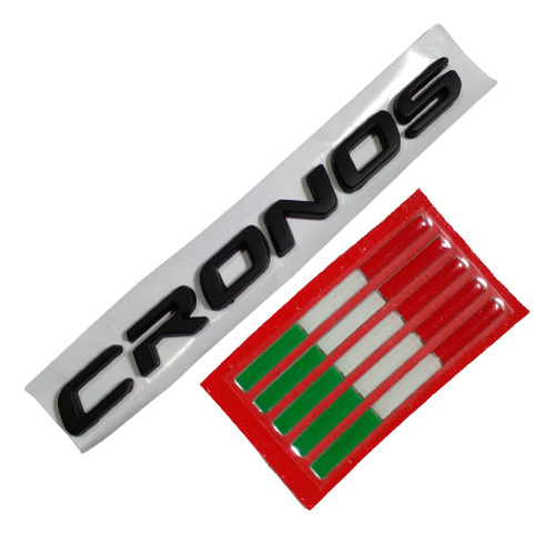 Insignia Emblema Cronos Negro 2020/ + Bandera Italia X 5 Un