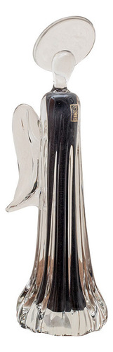 Anjo Murano Cristal Cravido Grafite 29cm
