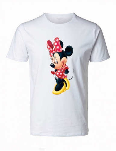 Polera Minnie Entera Disney Infantil  Algodon  Estampada