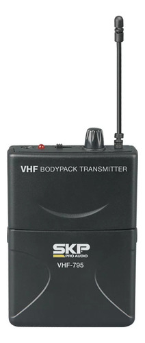 Micrófono Inalámbrico SKP Pro Audio VHF-795 Corbatero y Guitarra Negro