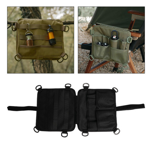 Bolsa Colgante Para Reposabrazos De Silla De Camping, Negro