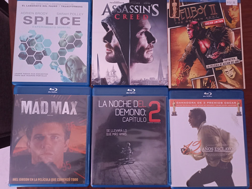 Lote 6 Películas Blue Ray Hellboy 2, Assassin's Creed Y Más 