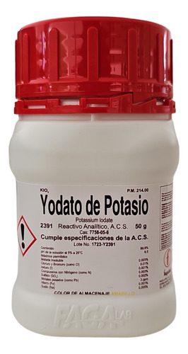 Yodato De Potasio R. A. 50g Fagalab  