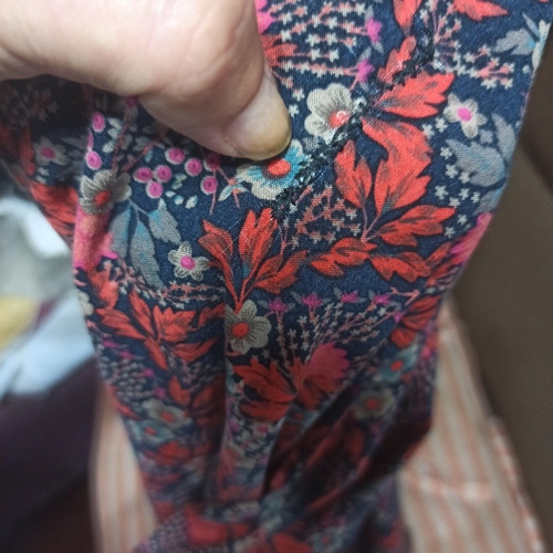 Vestido Largo Solera Combinado Modal Negro Falda Larga Fibra (Usado)