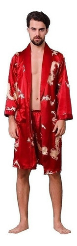 Kimono Albornoz Pijamas Ropa (seda Sintética)