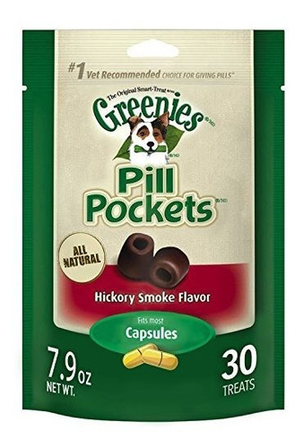 Greenies Pill Bolsillos Soft Dog Treats, Hickory Smoke, Caps