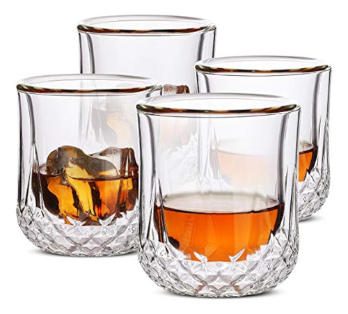 Btat- Vasos De Whisky De Doble Pared, Vasos De Bourbon, Jueg