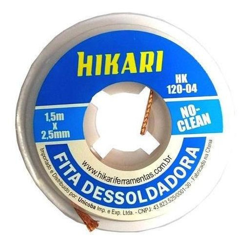 Fita Malha Dessoldadora 1,5mx2,5mm Hikari Hk120-04