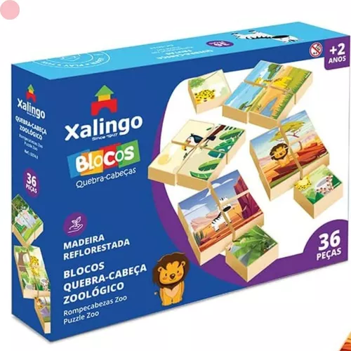 Blocos Pedagógicos - Quebra-cabeça Zoológico - Xalingo