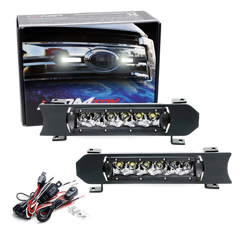 Ijdmtoy Kit Barra Luz Led Rejilla Frontal Para Ford Pre-lci