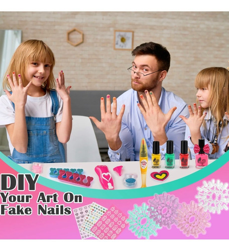 Salon Belleza Juguete Diseñar Aplicar Uñas Niña Secador Moda