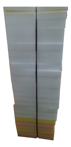 Placa Goma Espuma Para Silla 40x40x4cm 30 Kg Pack X 4 Blanco Liso