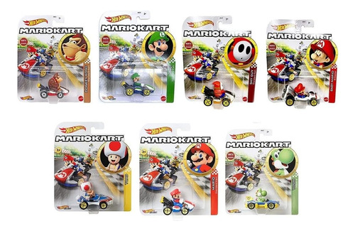 Set Completo Hot Wheels Mario Kart Character Cars Diecast...